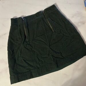 Madewell Dark Green Mini Skirt